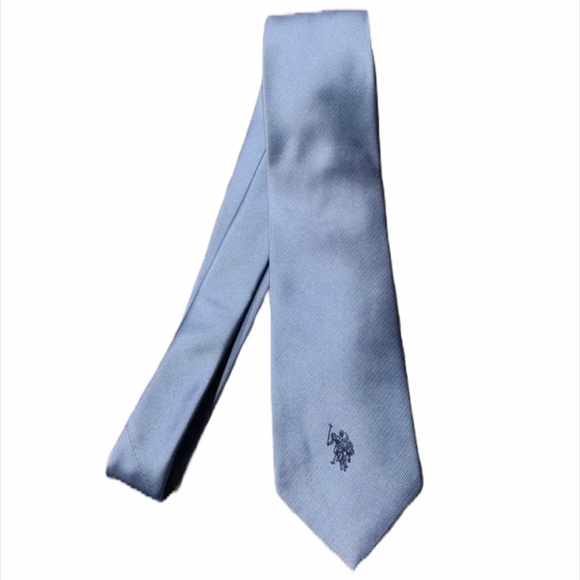 ⭐️ U.S. POLO ASSN Silk Blue Tie - Picture 1 of 5